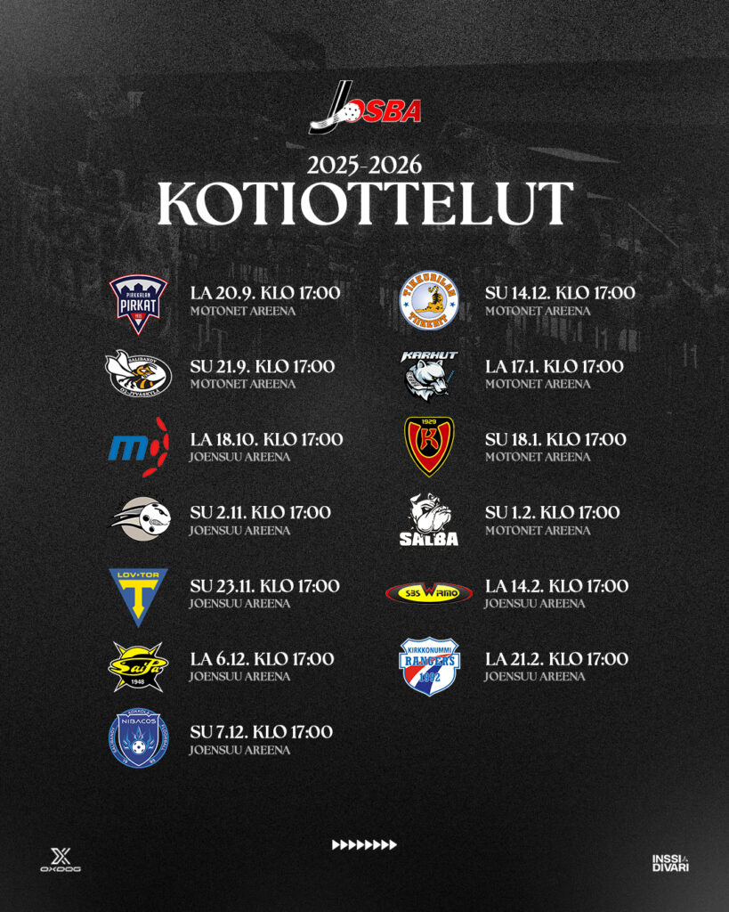 Josban kotiottelut kaudella 2025-2026